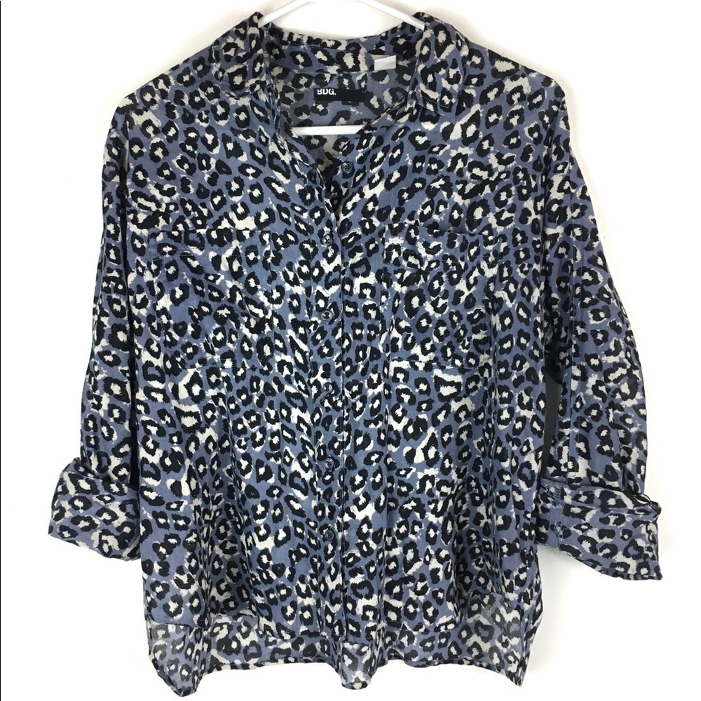 BDG | Urban Outfitters | Blue Leopard Shirt